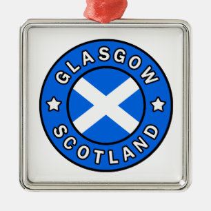 Glasgow Scotland Metal Ornament