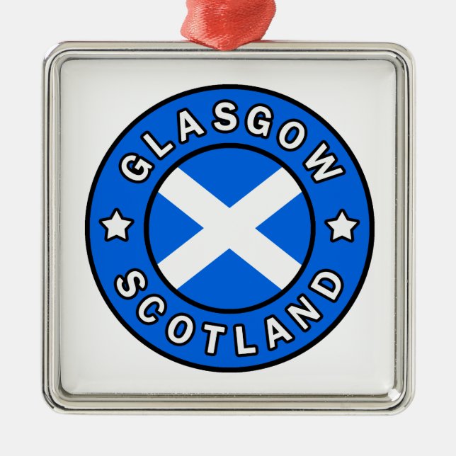 Glasgow Scotland Metal Ornament (Front)