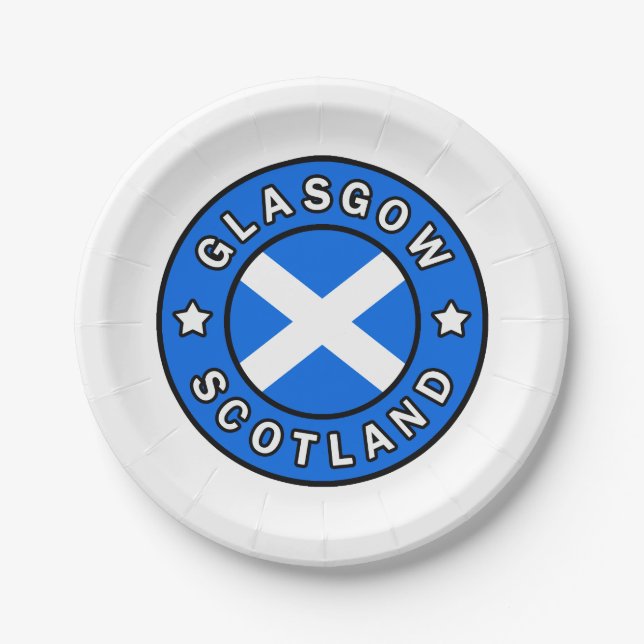 Glasgow Scotland Paper Plates (Front)