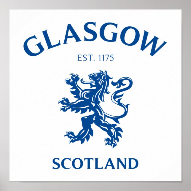 Glasgow Scotland Poster (Front)