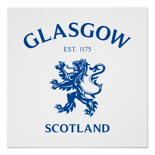 Glasgow Scotland Poster (Front)
