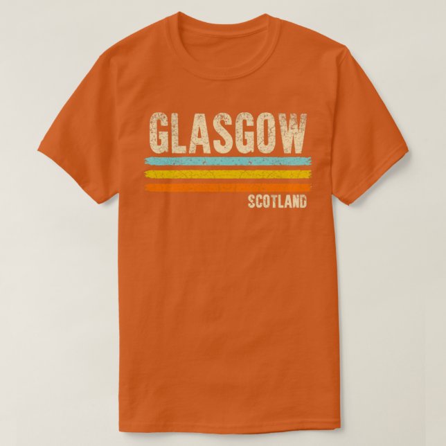 Glasgow Scotland Retro Shirt (Design Front)