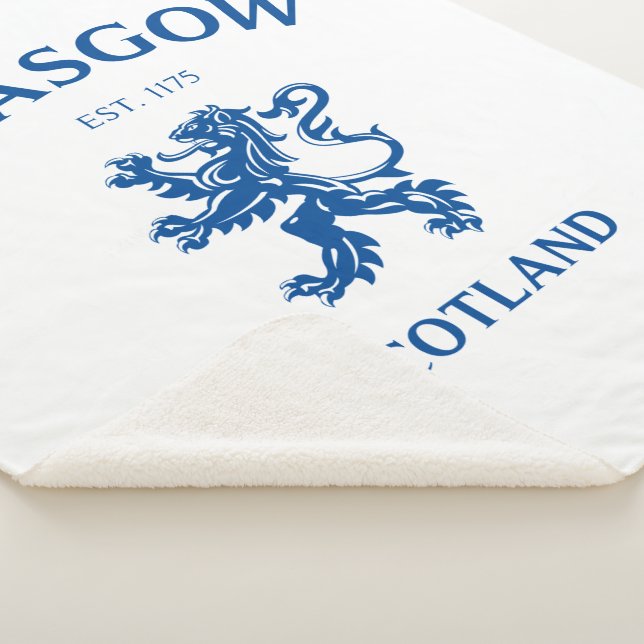 Glasgow Scotland Sherpa Blanket (3/4)