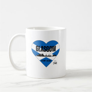 Glasgow Scotland Skyline Heart - Since [Year] Coffee Mug