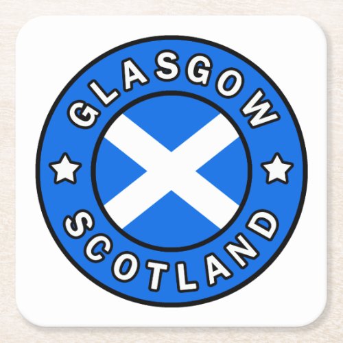 Glasgow Scotland Square Paper Coaster