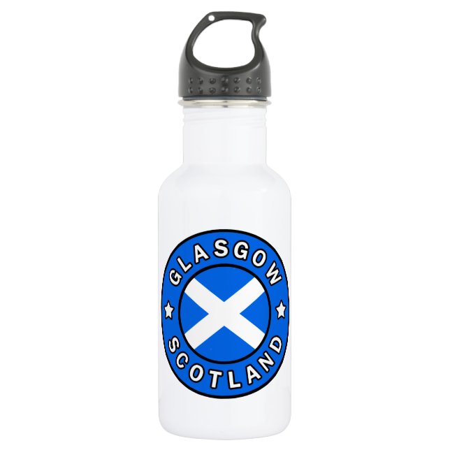 Glasgow Scotland Stainless Steel Water Bottle (Front)