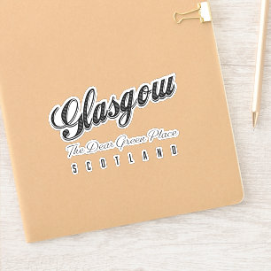 Glasgow Scotland "The Dear Green Place" Sticker