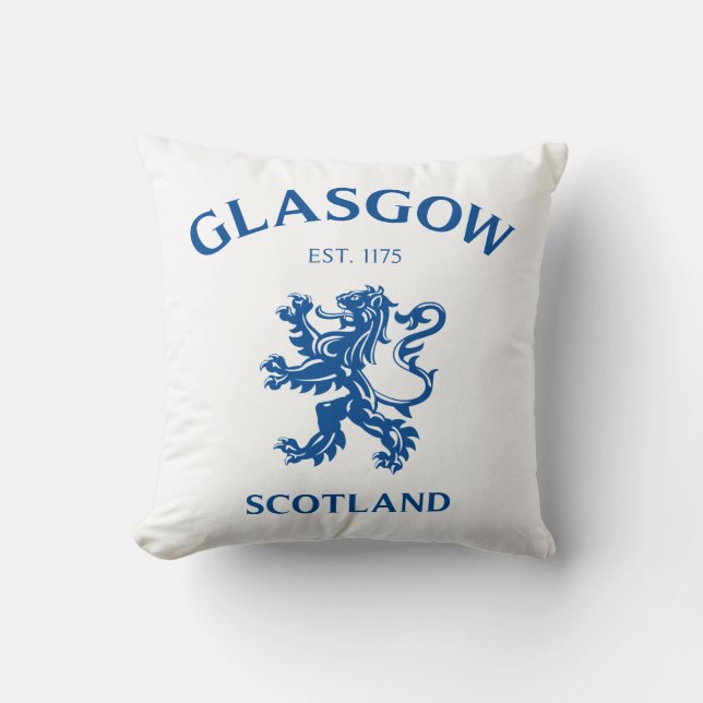 Glasgow Scotland Throw Pillow (Front)