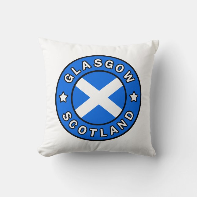 Glasgow Scotland Throw Pillow (Front)