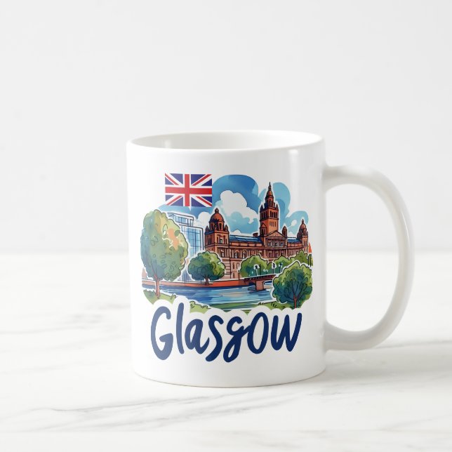 Glasgow Scotland UK Coffee Mug (Right)