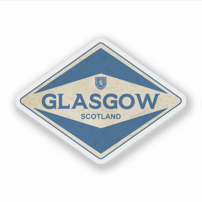 Glasgow Scotland Vintage Sticker (Front)