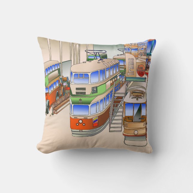 Glasgow Transport Museum Glasgow Scotland Throw Pillow (Front)