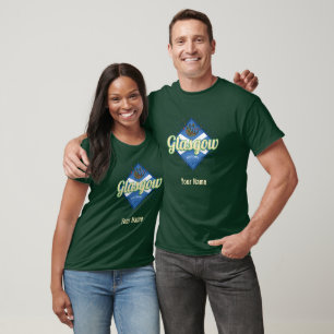Glasgow UK City Scotland Retro Bagpipes Vintage T-Shirt
