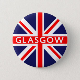 Glasgow UK Flag Pinback Button