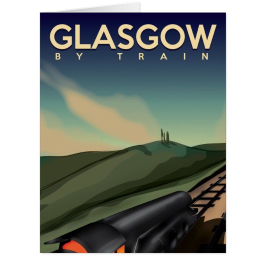 Glasgow vintage train poster cards (Front)
