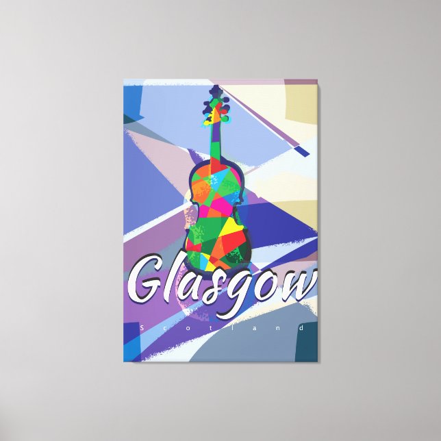 Glasgow Vintage Travel poster Canvas Print (Front)
