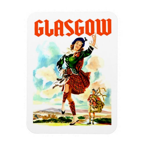 Glasgow Woman in Kilt Magnet