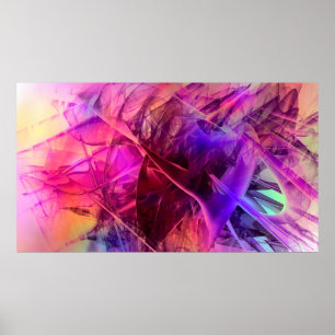 Glass abstract refraction render poster