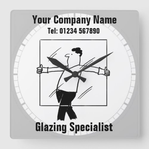 Glass and Glazing _ Glazier Square Wall Clock