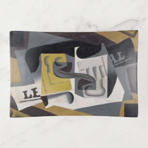 Glass and Newspaper, 1917 (oil on plywood) Trinket Tray