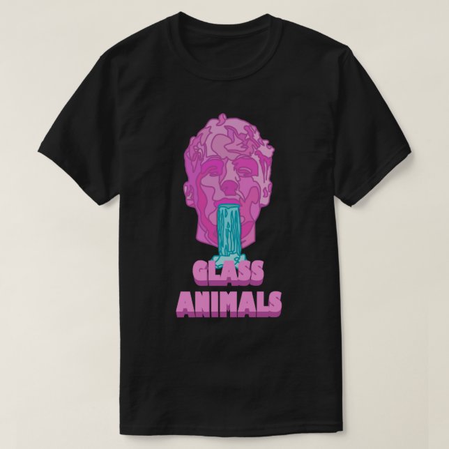 Glass Animals Soda Waterfalls Head and Logo T-Shirt (Design Front)