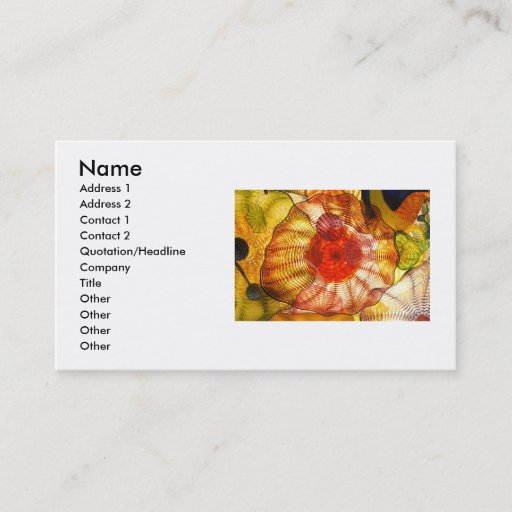 Customizable Glass Art Business Card