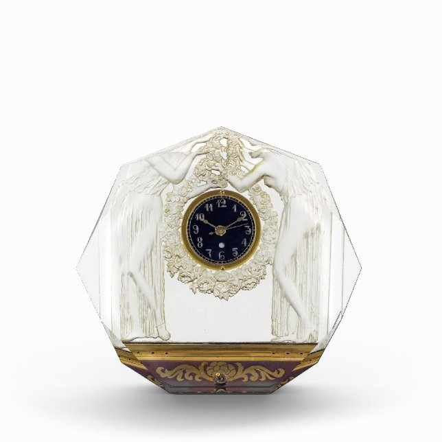 Glass Art Deco clock. Award (Front)