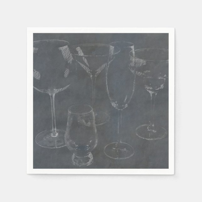 Glass Barware Napkins (Front)
