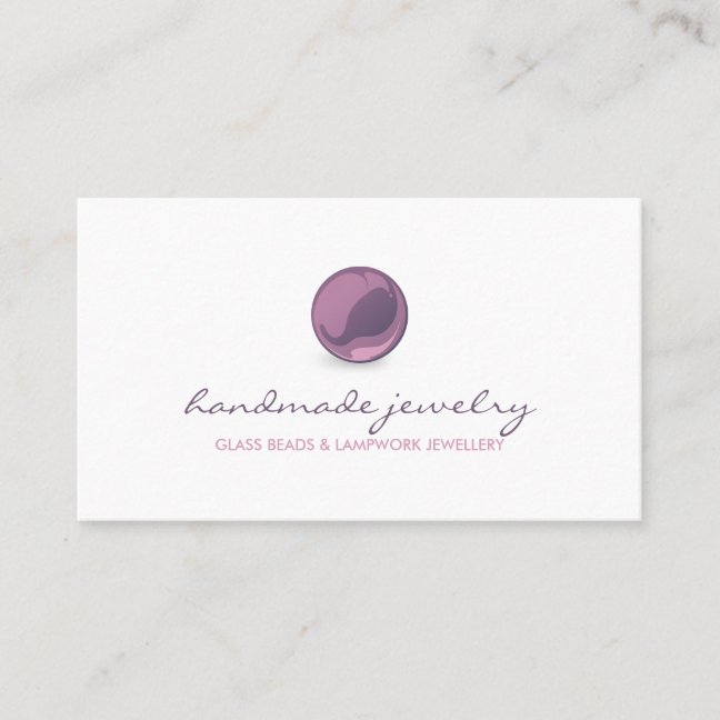 Glass Bead Lampwork Jewelry Business Card