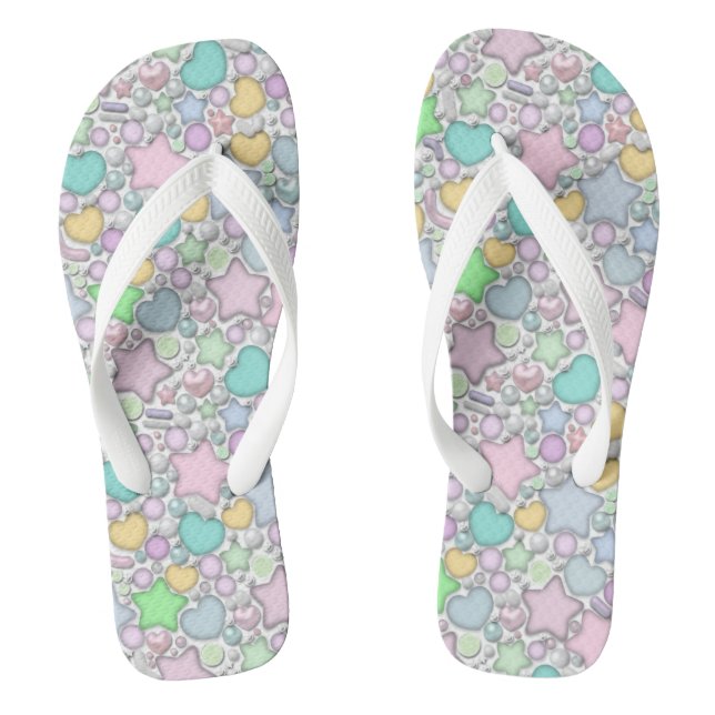 Glass beads, jewelry flip flops (Footbed)