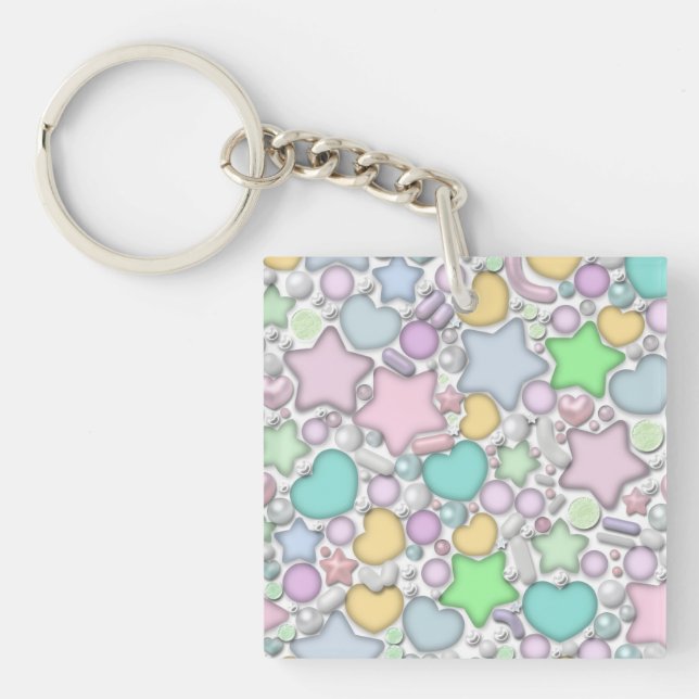 Glass beads, jewelry keychain (Front)