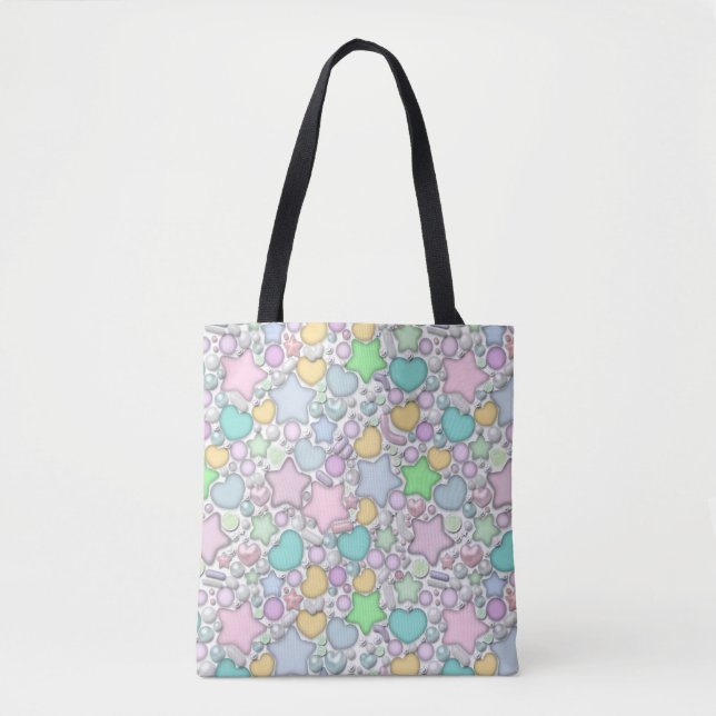 Glass beads, jewelry tote bag (Front)