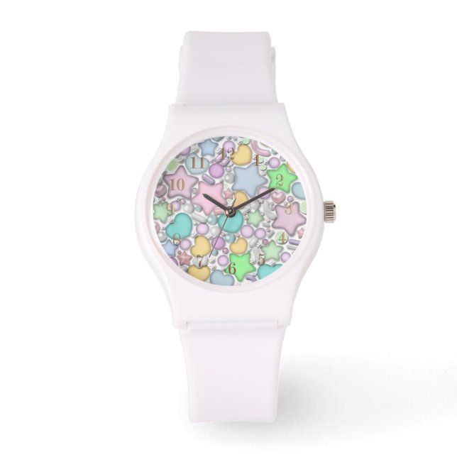 Glass beads, jewelry watch (Front)