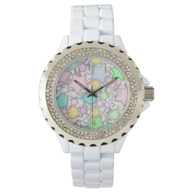 Glass beads, jewelry watch (Front)