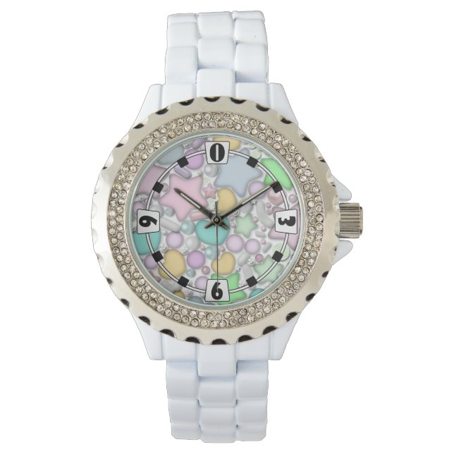 Glass beads, jewelry watch (Front)