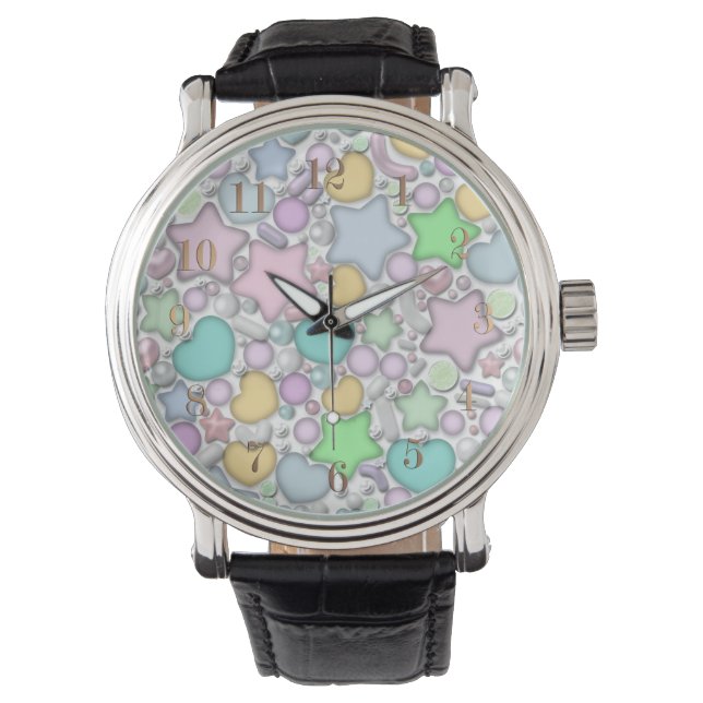 Glass beads, jewelry watch (Front)