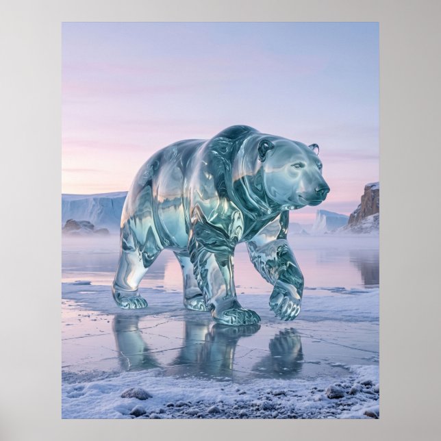 Glass Bear Arctic Dawn Poster (Front)