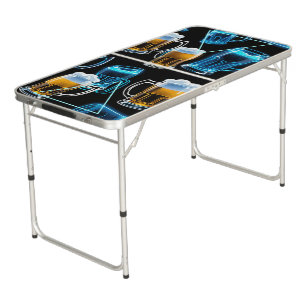 Glass Beer Mugs 2 Theme Pong Table