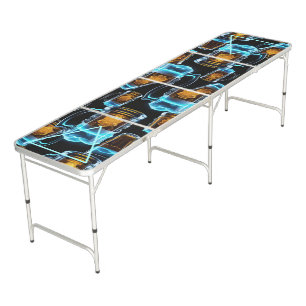 Glass Beer Mugs Theme Pong Table