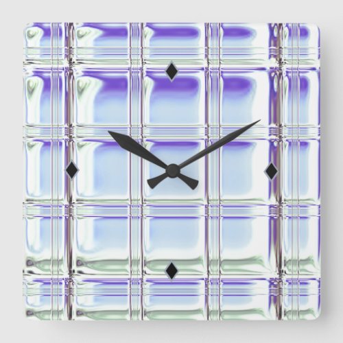 Glass Block Digital Art on Sleek Acrylic Clock
