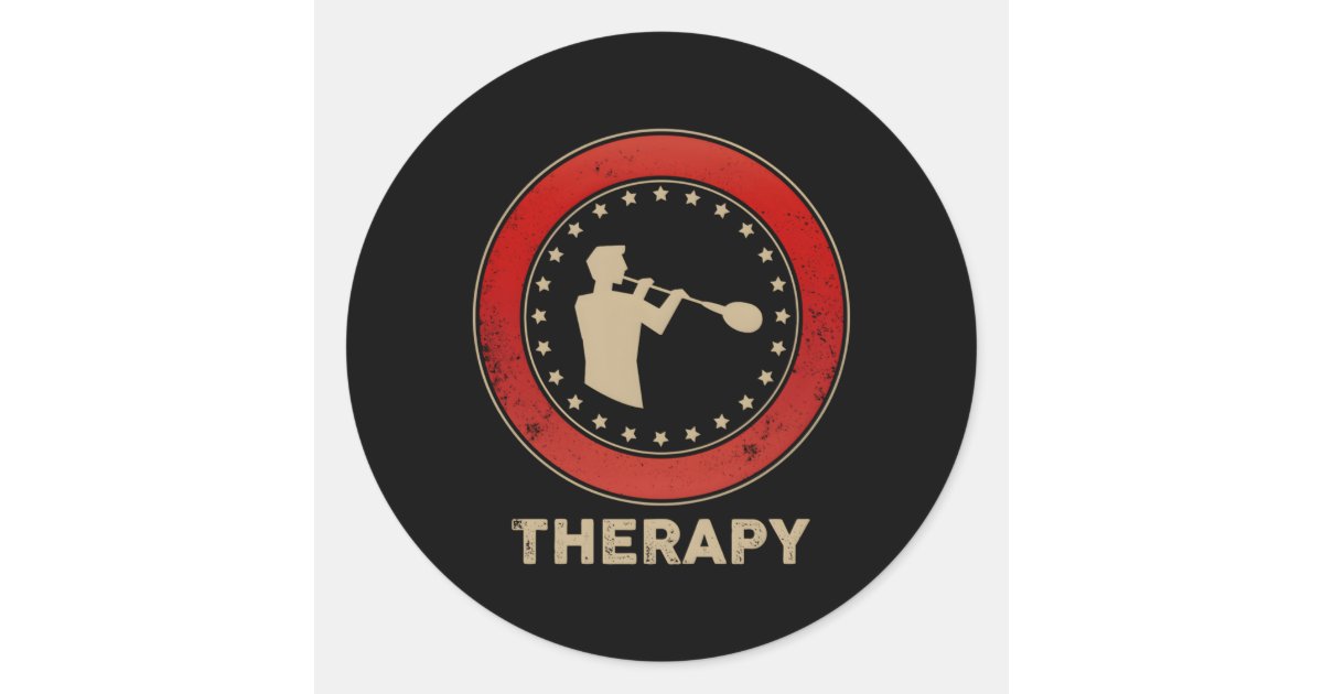 Glass Blowing Glass Blower Therapy Classic Round Sticker | Zazzle