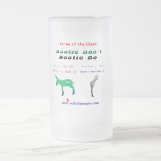 glass - booty don't frosted glass beer mug