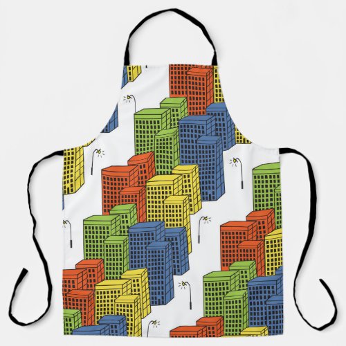 Glass Bottles Abstract Pattern Design Apron