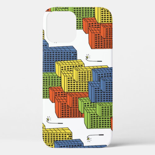 Glass Bottles Abstract Pattern Design iPhone 12 Case