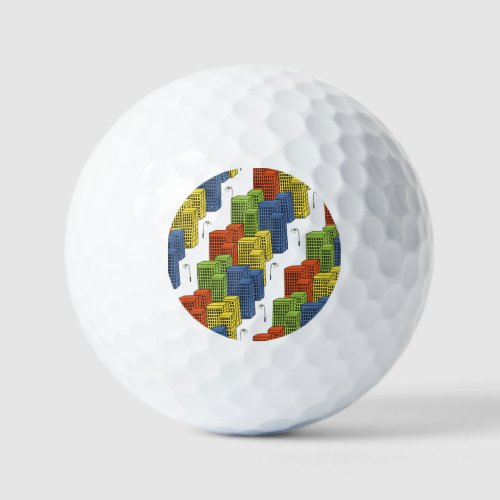 Glass Bottles Abstract Pattern Design Golf Balls
