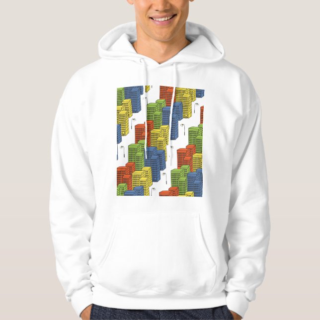 Glass Bottles, Abstract Pattern Design. Hoodie (Front)