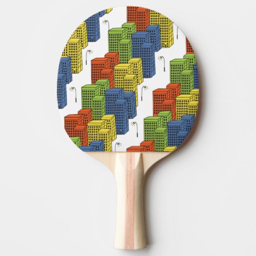Glass Bottles Abstract Pattern Design Ping Pong Paddle