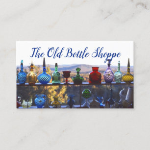 Glass Bottles Colorful Antique Bottle Collection Business Card