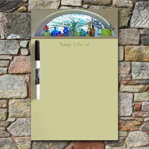 Glass Bottles Plants Window Watercolor Template Dry Erase Board