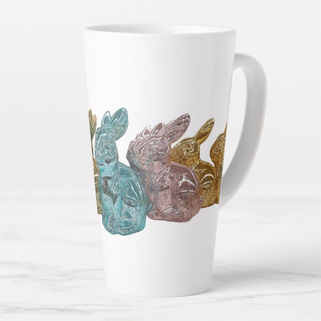 Glass Bunnies Latte Mug (Right Angle)